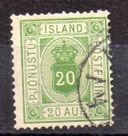 Sello De Islandia Servicio N ºYvert 8A O  Valor Catálogo 35.0€ - Dienstmarken