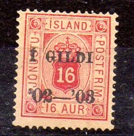 Sello De Islandia Servicio N ºYvert 14B (*) SIN GOMA (OHNE GUMMI)  Valor Catálogo 15.0€ - Service