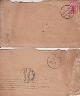 New Zealand  1907  One Panny Damaged Stamp On  Otahuhu  Cover To Cawnpore India  # 93054  Inde Indien - Cartas & Documentos