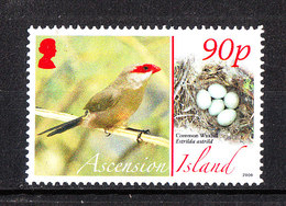 Ascension - 2008. Astrid, Passero Testa Rossa. Astrid, Red Head Sparrow. MNH - Moineaux