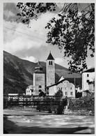 SUSCH → Dorfpartie Bei Der Kirche Mit Brücke über Den Inn, Fotokarte Ca.1950 - Susch