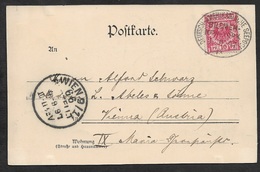 1897 - DR - SEEPOST - 10Pfg EF Auf AK Bremen Mit Ovalstpl DT.AM SP BREMEN-NEW YORK 1897 Nach WIEN. Pracht - Storia Postale