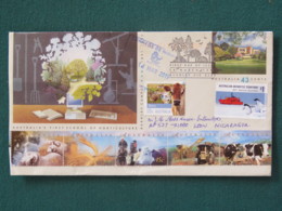 Australia 2019 FDC Stationery Cover To Nicaragua - Agriculture Cows Wheat Tractor - Antarctic Territory Ship Penguin - Storia Postale