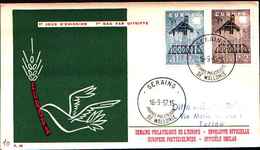 12446a) F.D.C. EUROPA CEPT    -  Echo Filatelique  - 16-9-57 Affr.2-valori - 1951-1960