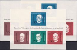 DEUTSCHLAND 1968 Mi-Nr. Block 4 3 Stück ** MNH - 1959-1980