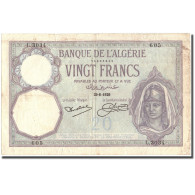 Billet, Algeria, 20 Francs, 1929, 1929-06-29, KM:78b, TTB - Algerien