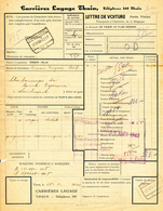 29/445 -- Lettre De Voiture Gare De THUIN-NORD 1942 Vers Lambusart - Entete Carrières Lagage à THUIN - Andere & Zonder Classificatie