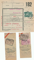 29/457 -- 5 Documents TP Chemin De Fer Gare De CHIMAY 1937/1950 - Divers Expéditeurs Et Cachets - Autres & Non Classés
