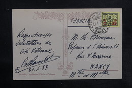 VATICAN - Affranchissement Plaisant Sur Carte Postale En 1933 Pour La France - L 35783 - Brieven En Documenten