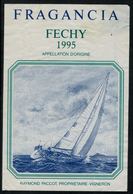 Etiquette De Vin // Féchy 1995, Fragancia - Sailboats & Sailing Vessels