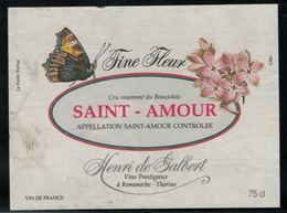 Etiquette De Vin // Saint-Amour, Papillon - Vlinders