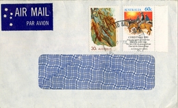 1985 , AUSTRALIA , CORREO AÉREO , MELBOURNE , PINTURA RUPESTRE , NAVIDAD , CAVE PAINTING - Storia Postale