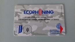 TELECARTE ECOPHONING GRISE - KAFOR - Military Phonecards