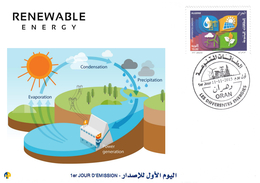 DZ Algerien 1727/8 FDC Erneuerbare Energien Hydraulische Energie Wasser Damm Strom - Water