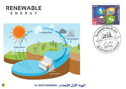 DZ Algeria 1727/8 FDC Energie Rinnovabili Energia Idraulica Acqua Diga Elettricità - Water