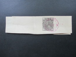 Rumänien 1893 Streifband S3 Mit Violettem Stempel Bucuresti - Covers & Documents