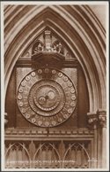 Lightfoots Clock, Wells Cathedral, Somerset, 1938 - RP Postcard - Wells