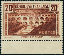 Neuf Sans Charnière N°262A. 20f Pont Du Gard. Type I. Infime Adhérence. BdF. T.B. - Sonstige & Ohne Zuordnung