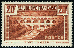 Neuf Avec Charnière N° 262Aa, 20f Pont Du Gard, Type I, Chaudron Clair, Dentelé 13 1/2, Cl, T.B. - Otros & Sin Clasificación