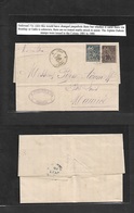 Frc - India. 1886 (27 June) Pondichery - Mauritius, Port Louis (23 July) Via Aden. EL Full Text 10c + 15c, Tied Cds. - Autres & Non Classés