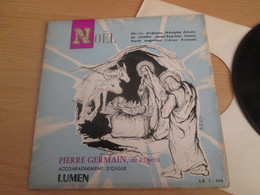 VYNILE  45T DISQUE LUMEN CHANTS DE NOEL Par PIERRE GERMAIN , Disque Et Pochette En B/TB état - Kerstmuziek