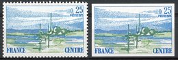 N° 1863 NON DENTELE 25c Région Centre ** (MNH) Il Est Joint Le Timbre Normal Cote 15 €. TB - 1971-1980