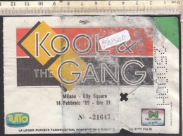 PO8256D# BIGLIETTO CONCERTO KOOL & THE GANG - MILANO CITY SQUARE 1989 - Tickets De Concerts