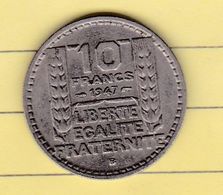 PL 6) 11 >Monnaies & Billets > Monnaies > France > "10 Francs Turin" 1947> Coin Tourné - Varianten En Curiosa