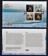2019 Canada Bears Black Bear, Polar Bear, Grizzly Bear, White Black Bear FDC (front & Verso) - 2011-...