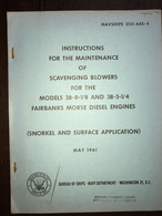 OS Navy Ships Fairbanks-Morse Diesel Engines 1961 - Forces Armées Américaines