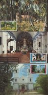 Polynesie - Carte Maximum - 1985 - N°243-244-245 - Edifices Religieux - Maximum Cards