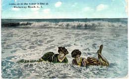 Etats-Unis - Plage - Baigneuses - Come On In The Water Is Fine A Rockaway Beach - New York - Long Island