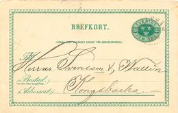 SCHWEDEN 1896, "FRILLESÄS" K1 A. 5 (FEM) Öre Grün GA-Postkarte, Pra. - 1872-1891 Ringtyp