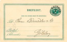 SCHWEDEN 1896, "FRITSLA" K1 Glasklar A. 5 (FEM) Öre Grün GA-Postkarte, Pra. - 1872-1891 Ringtyp