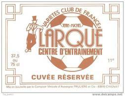 Etiquette De Vin De Table - Cuvée Réservée Variétés Club De France Du Centre D'entrainement LARQUE JM - Thème Foot - Voetbal