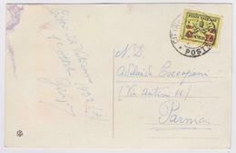 VATICANO 1931 Pio XI Cartolina Con 25c Su 30c Spedito Per Parma - Lettres & Documents