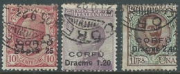 1923 CORFU USATO 3 VALORI - RA16-3 - Corfu