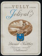 Etiquette De Vin // Vully ,Jolival - Métiers
