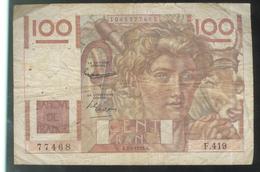 Billet 100 Francs France Jeune Paysan 7-2-1952 A Etat Moyen - 100 F 1945-1954 ''Jeune Paysan''