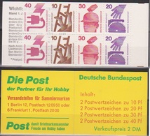 Bund 1974 MiNr MH 20aI  ** Postfrisch Unfallverhütung  ( 320 )  Günstige Versandkosten - 1971-2000