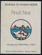 Etiquette De Vin // Pinot Noir, Diana D'Anniviers - Hunting