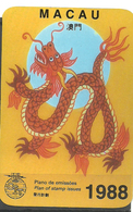 Macau  1988  Year Of Snake   Calendar - Other & Unclassified