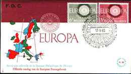12757a) Francia - F.D.C.SERIE COMPLETA - EUROPA  CEPT DEL   1960 - 1951-1960