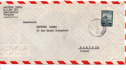 TURQUIE LETTRE A EN TETE POUR LA FRANCE 1955 - Briefe U. Dokumente