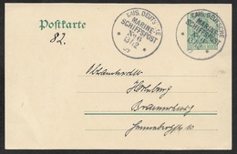 1909 - DR - 5Pfg GZ KAIS. DEUTSCHE MARINE SCHIFFSPOST - DÄNISH WEST INDIEN - ST. THOMAS Nach BRAUNSCHWEIG - Storia Postale