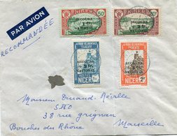 NIGER LETTRE PAR AVION DEPART MIAMEY 1 SEPT 42 NIGER POUR LA FRANCE - Briefe U. Dokumente