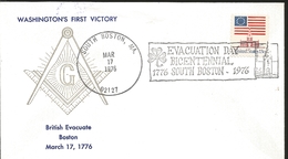 J) 1976 UNITED STATES, WASHIGTON FIRST VICTORY, EVACUATION DAY BICENTENNIAL 1776 SOUTH BOSTON 1976, MASONIC GRAND LODGE - Other & Unclassified