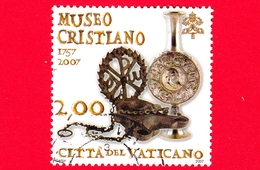 VATICANO - Usato - 2007 - Il Museo Cristiano - 2 € • Lucerna E Ampolla - Gebruikt