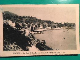 CPA, Bougie, Le Quai De La MARINE Et Le Fort D'Abd-el-Kader,écrite En 1949, Timbres, édition Lévy Et Neurdein - Bejaia (Bougie)