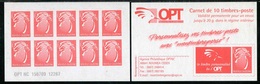 CARNET** De 2009 De 10 TIMBRES "Le Cagou, Rouge Type Lavergne"  Avec Date 150709  Et N° 12267 - Carnets